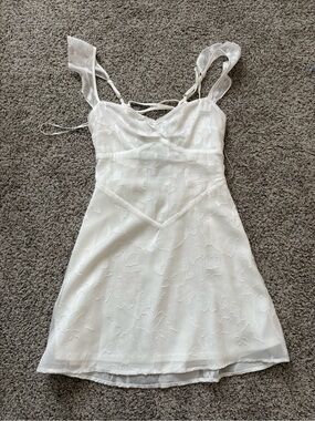 Princess Polly White Lace Overlay Slip Dress